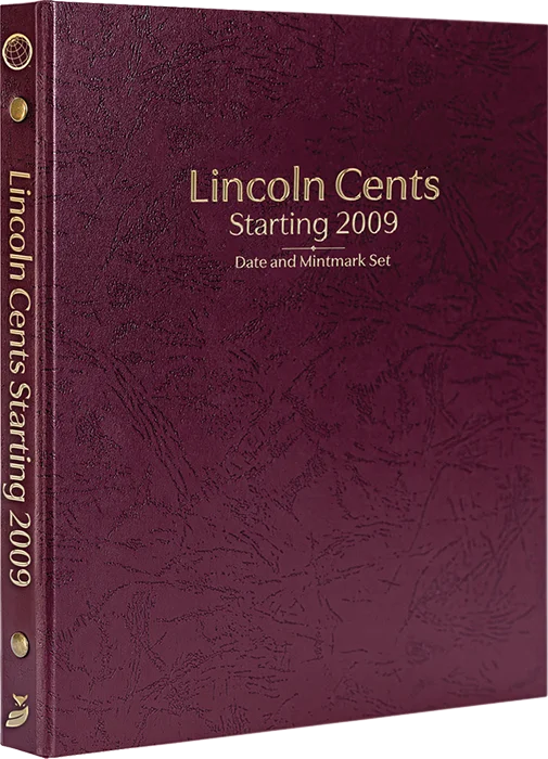 Lincoln Cents Starting 2009, Date & Mintmark Set P, D, S & W (Burgundy)