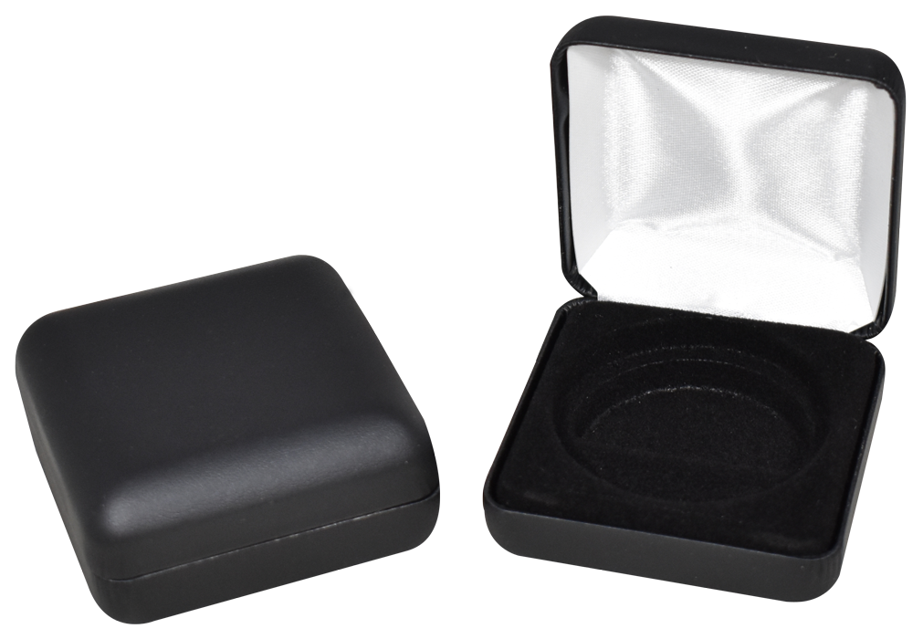 Black Leatherette Coin Capsule Box - Holds an Model X Air-Tite Capsules