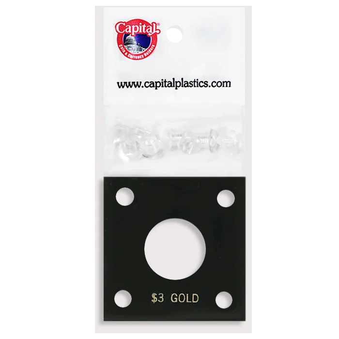 Capital Plastics 144 Coin Holder - $3 Gold