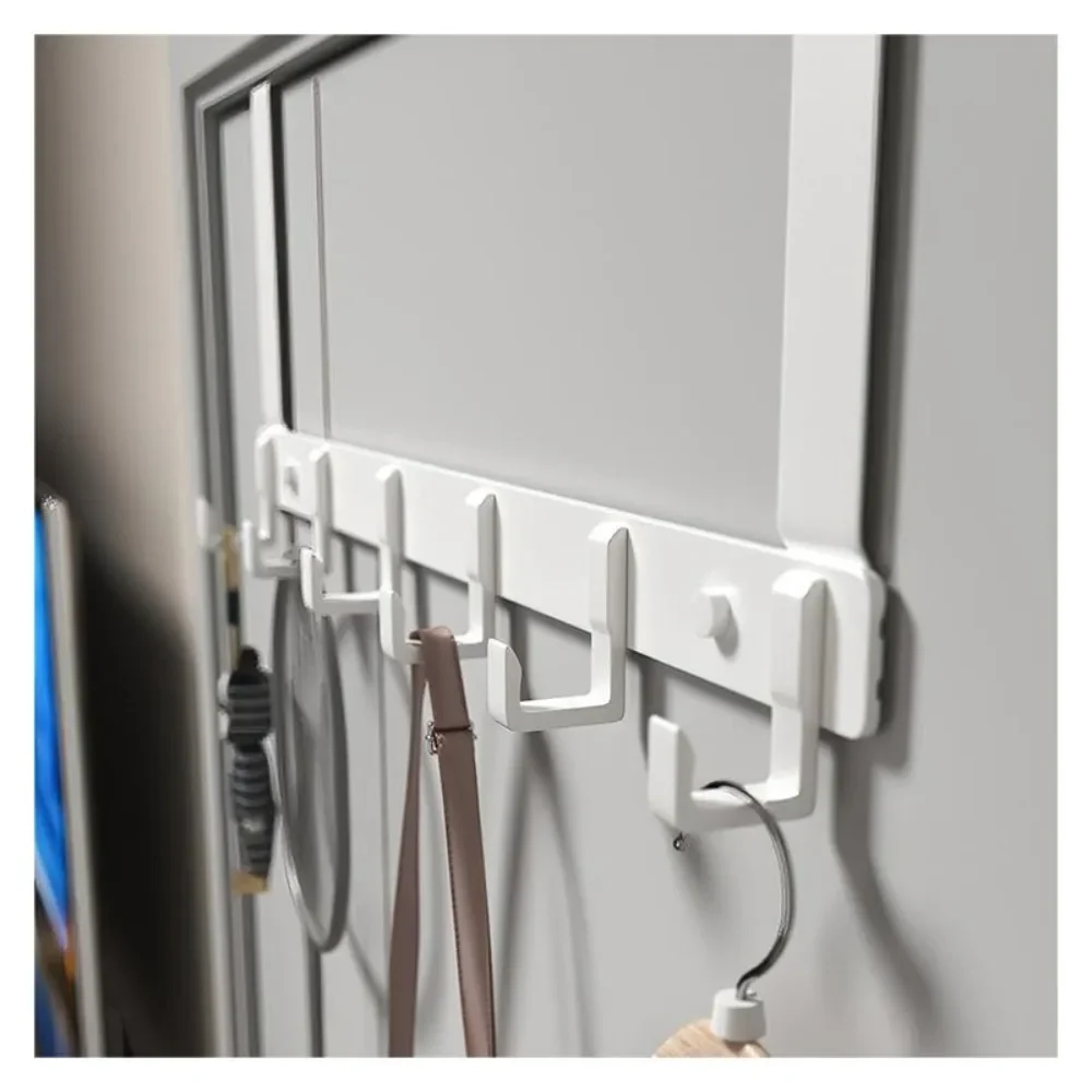 Over-the-door hook rack, aluminum, no drilling — representative supplier photograph