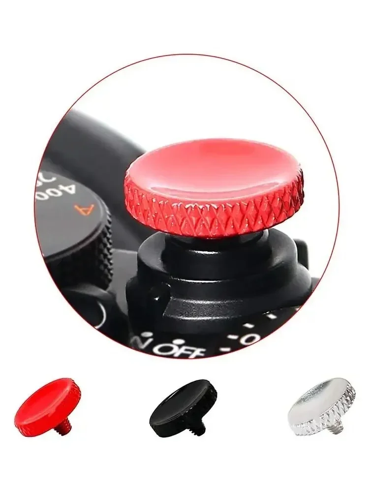 Concave soft shutter release button, 12 mm, screw-in — representative supplier photograph