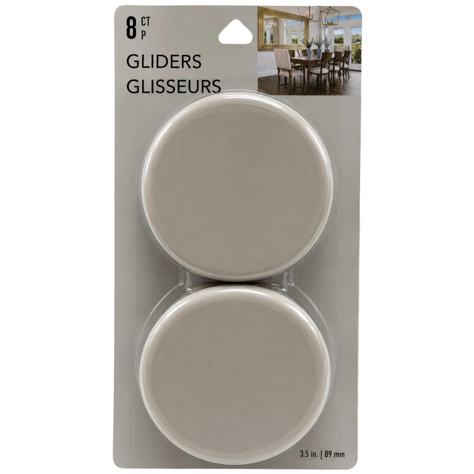 Bulk 18-Pack: 8 Pack 3.5" Tan Furniture Gliders