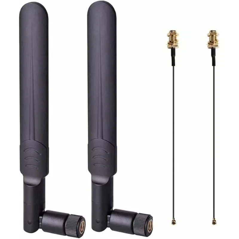 Dual-band 8 dBi Wi-Fi antennas, 2.4 and 5.8 GHz, pair — representative supplier photograph
