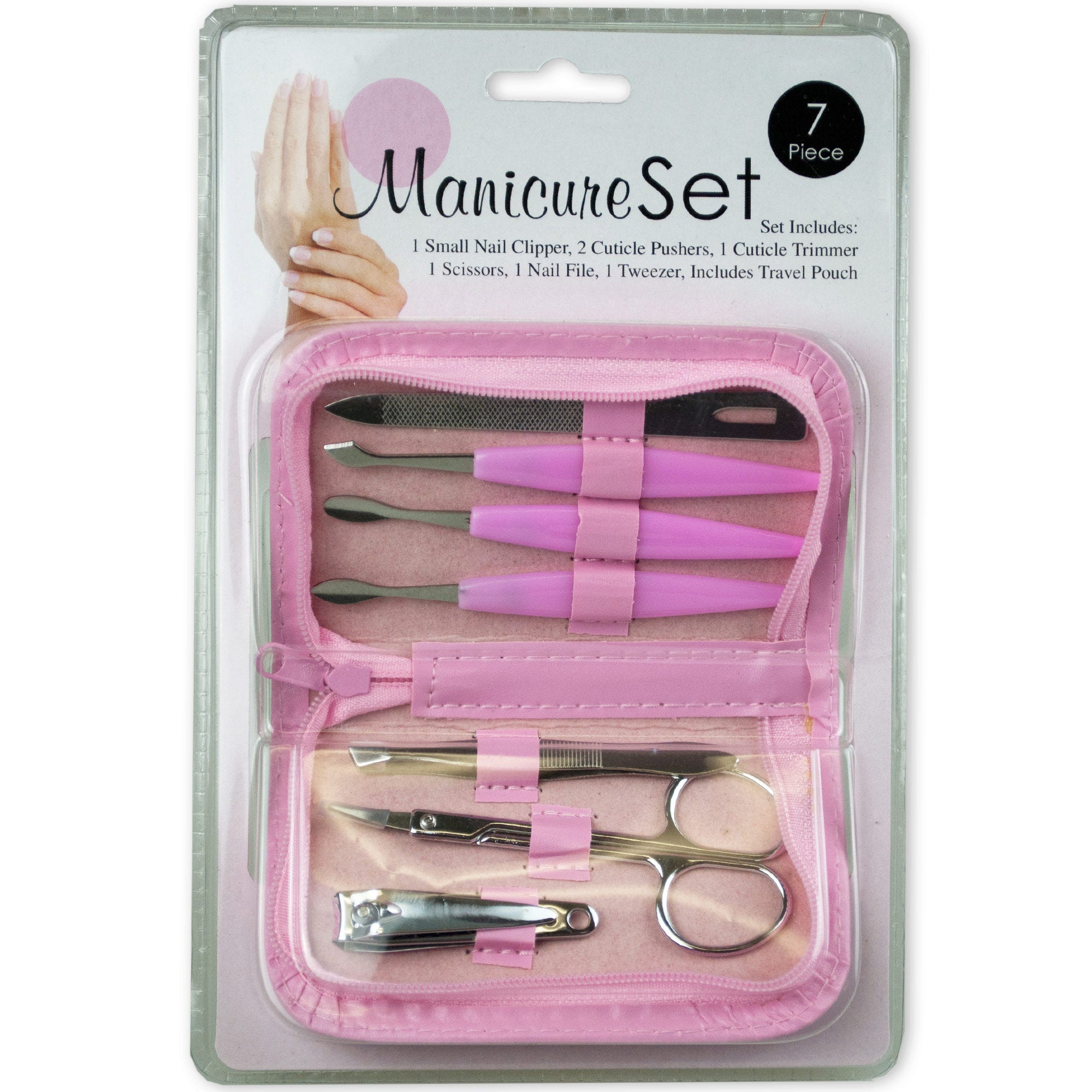 Bulk 24-Pack: Manicure Set with Zipper Pouch