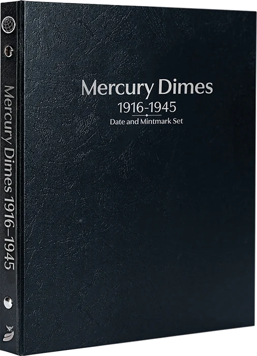 Mercury Dimes 1916-1945, Date & Mintmark Set P, D & S (Black)
