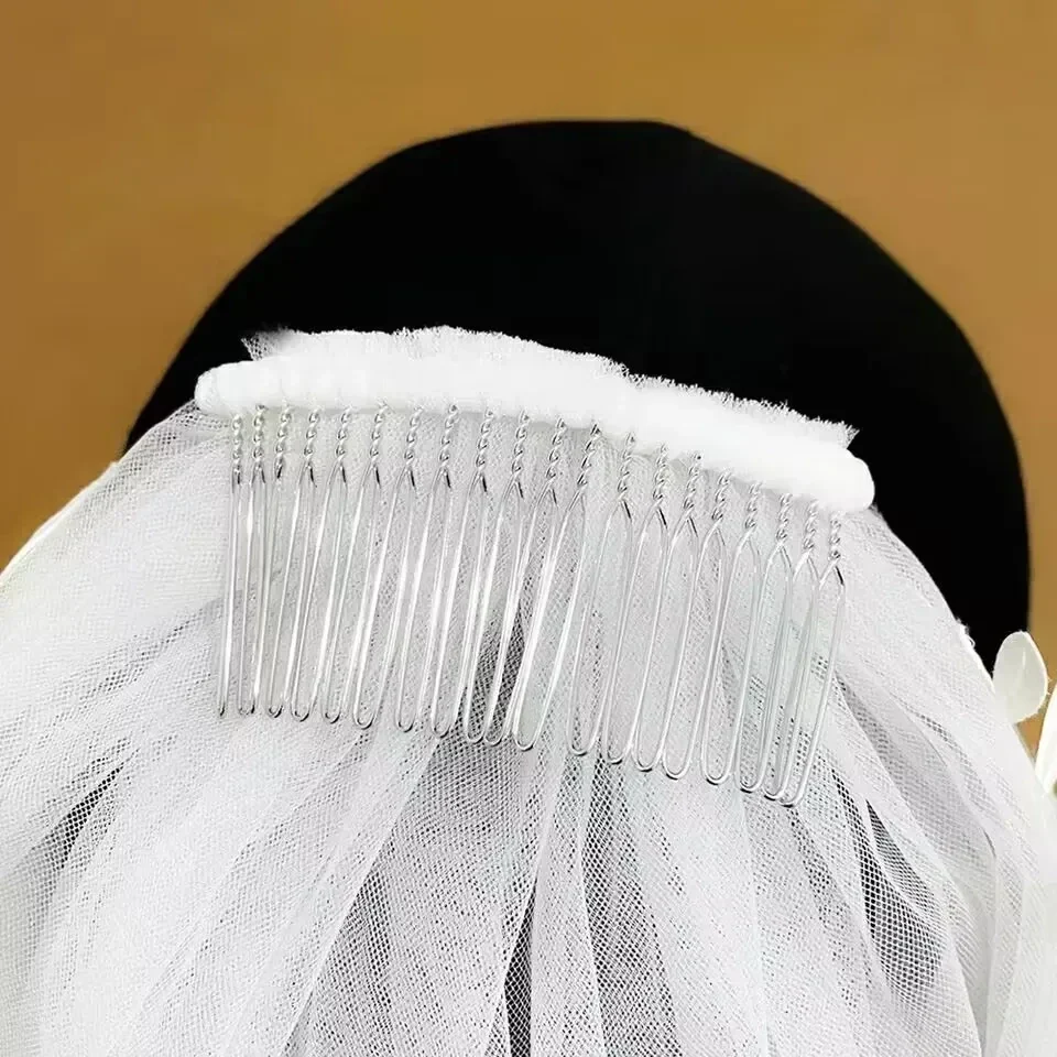 Cathedral wedding veil with comb, 3 m, 1 to 3 layers — representative supplier photograph