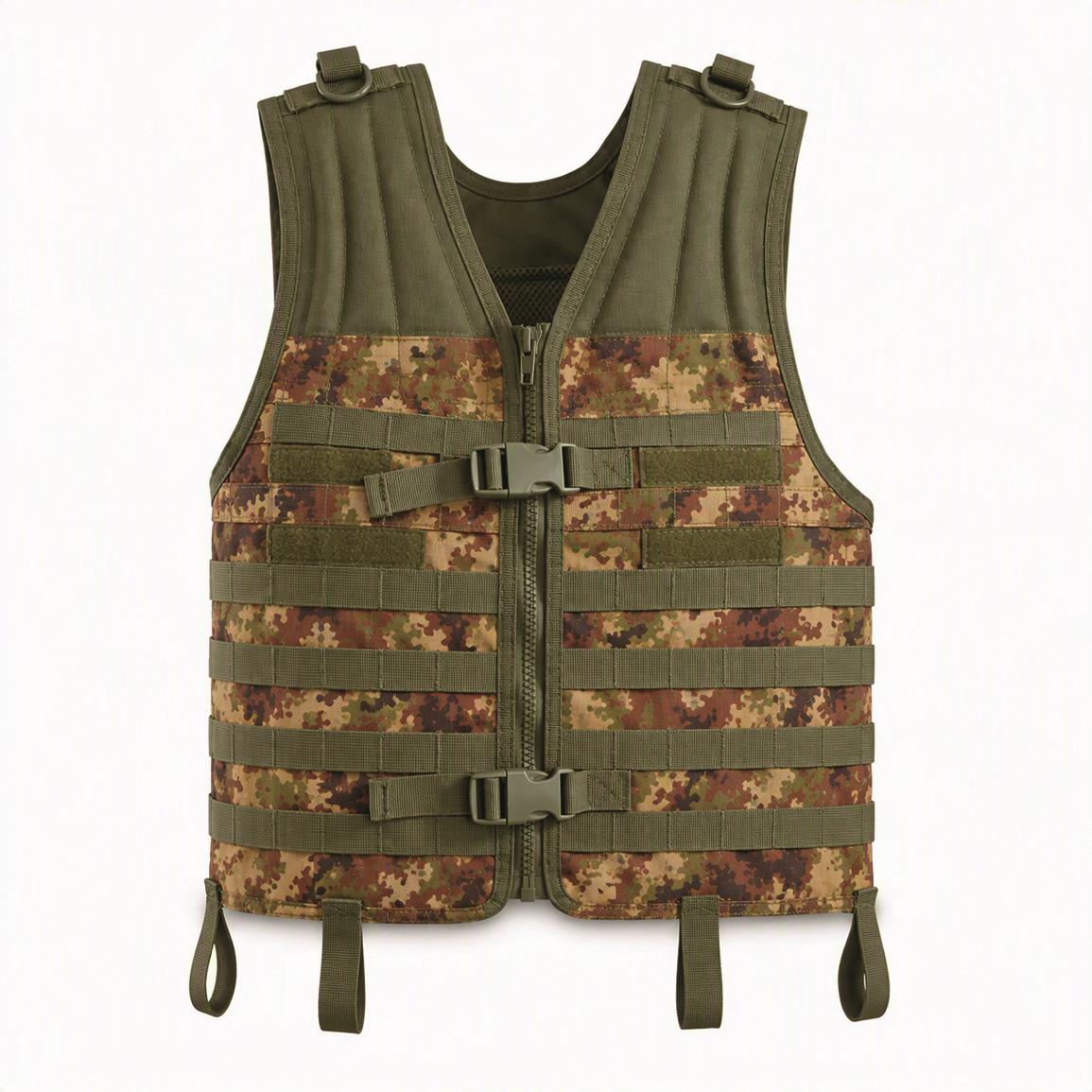 Italian Municipal Surplus Tactical Vest, New — One Size Fits Most / Vegetato