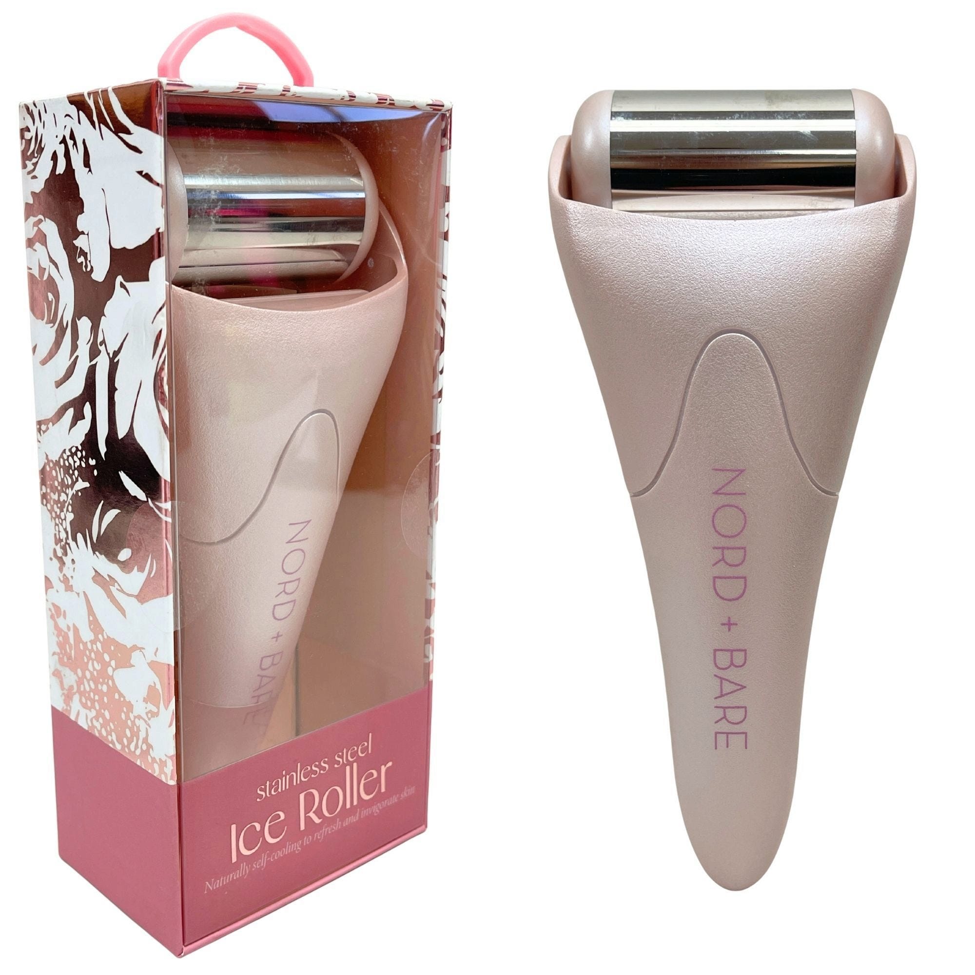 Bulk 10-Pack: NordBare Stainless Steel Ice Roller in Pale Pink