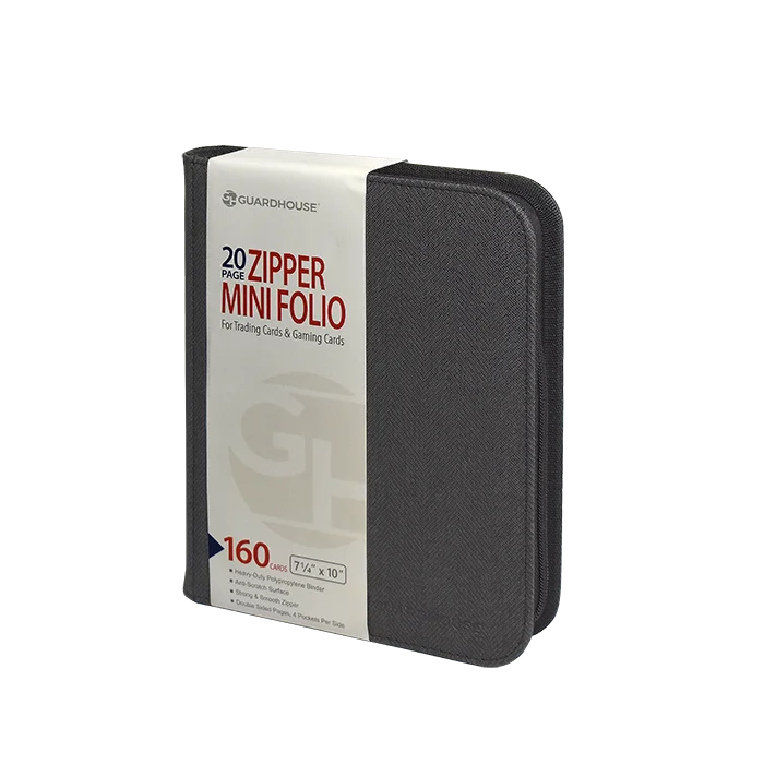 Mini 4 Pocket Zipper Folio for Trading Cards