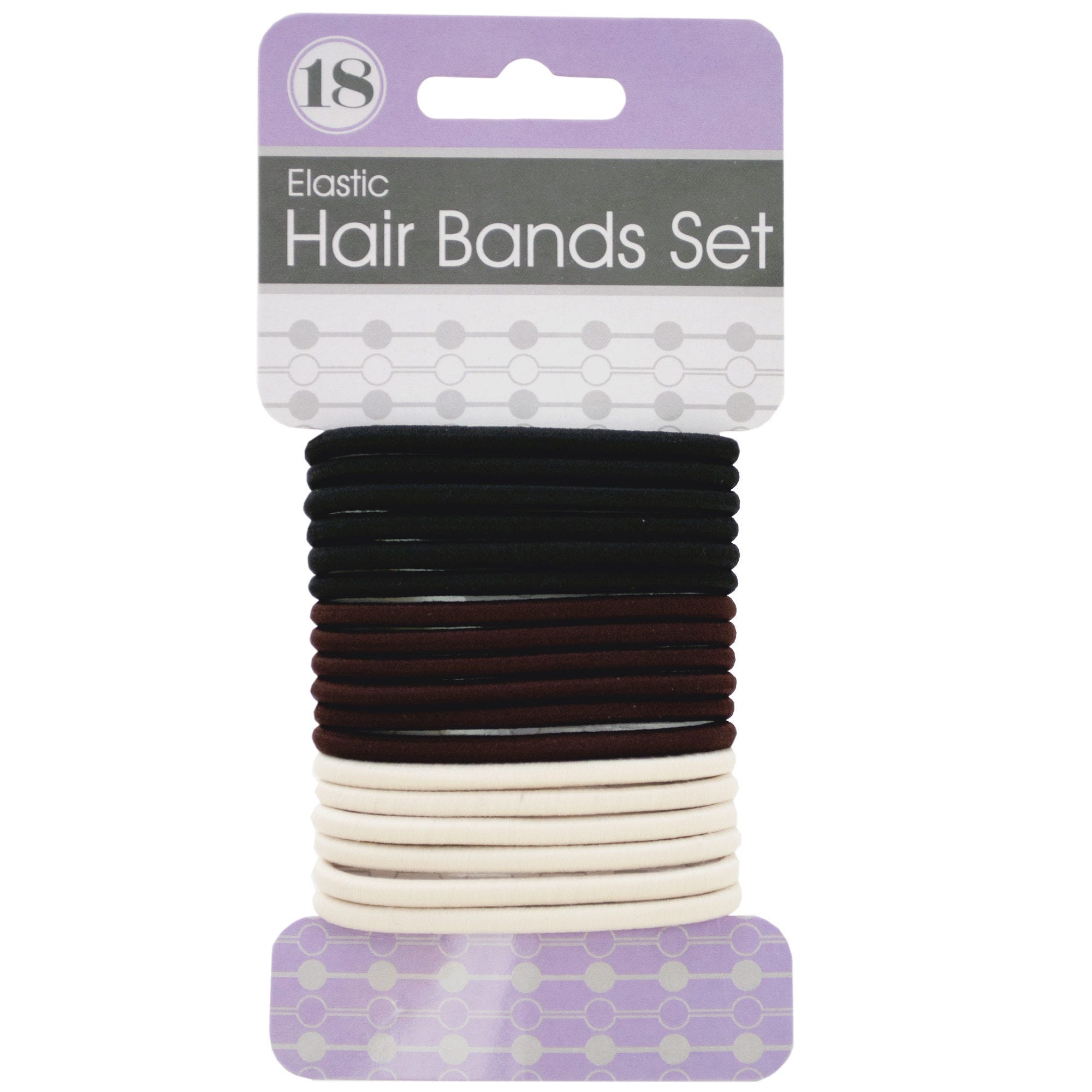 Bulk 48-Pack: Basic Colors Hair Bands Set
