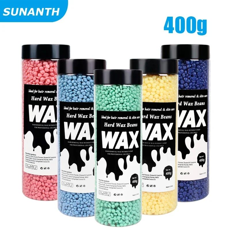 Hard wax beans for hair removal, 200 g or 400 g jar