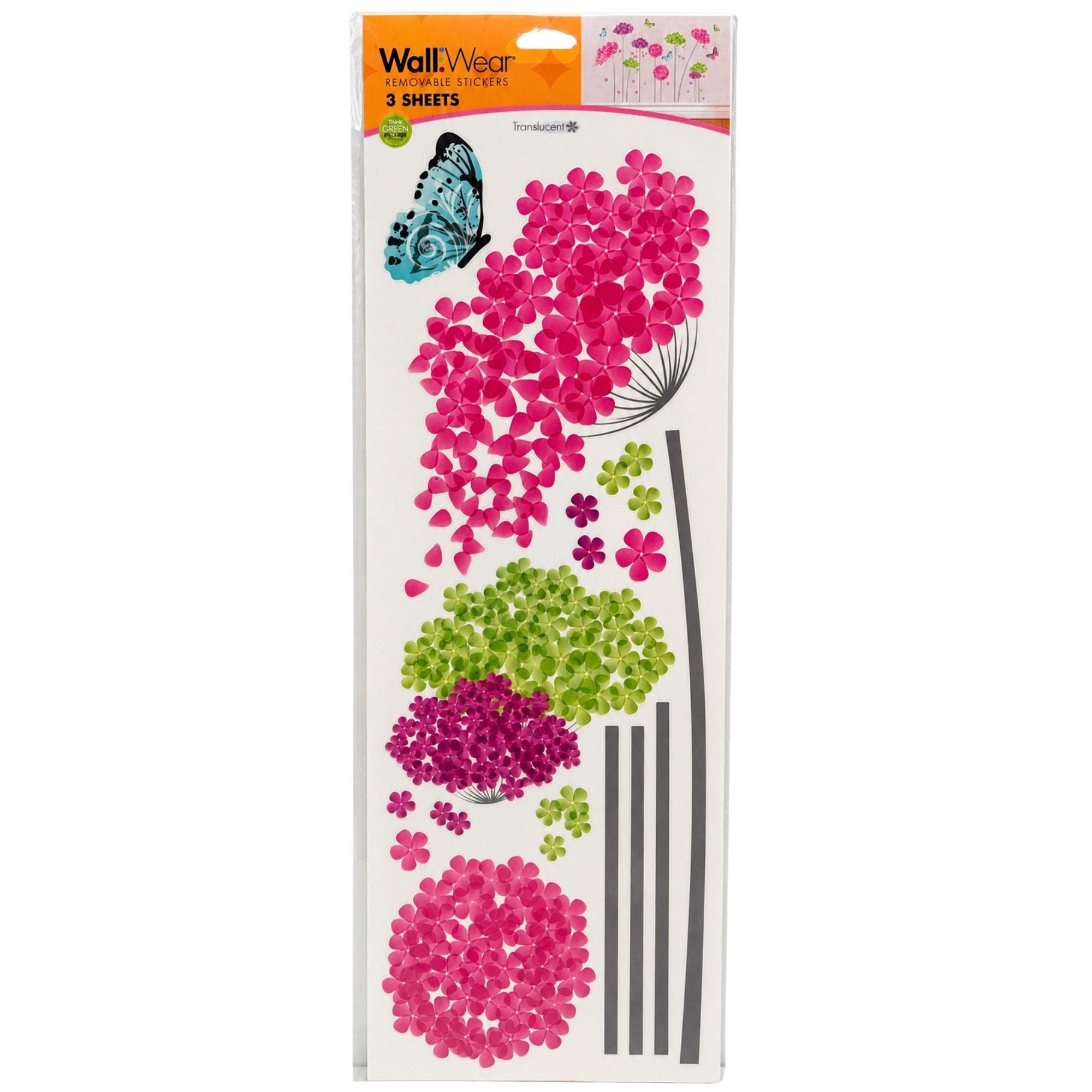 Bulk 48-Pack: Wall Wear Removeable 3 Piece 18 " x 54"  Wall Decal in Tree Sentiments Design