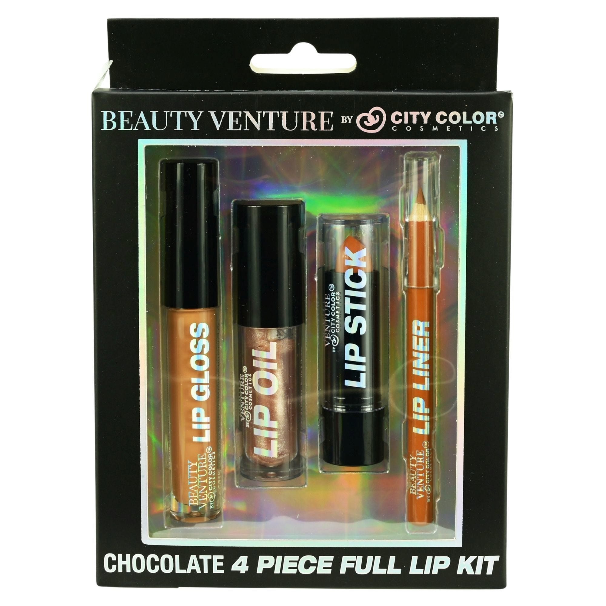 Bulk 16-Pack: Beauty Venture 4 Piece Full Lip Kit in Natural Tone