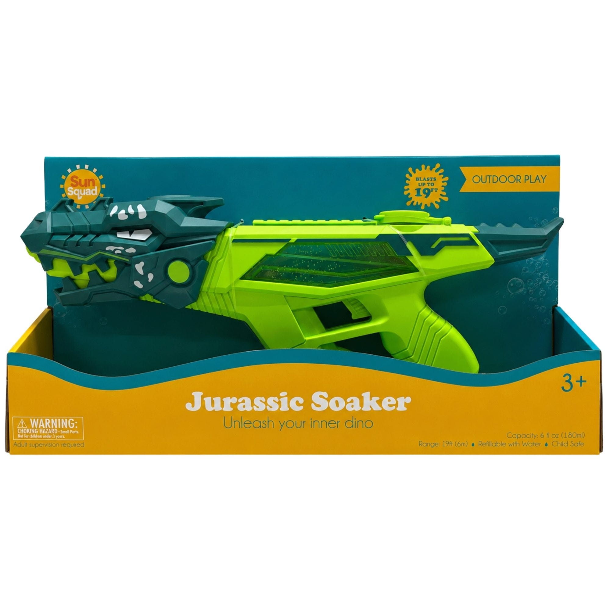 Sun Day Jurassic Water Soaker with Dino Face Plate (pack of 5)