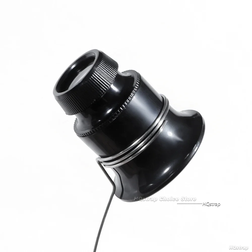 Jeweller's eye loupe, 3x to 20x, with optional headband ring — representative supplier photograph