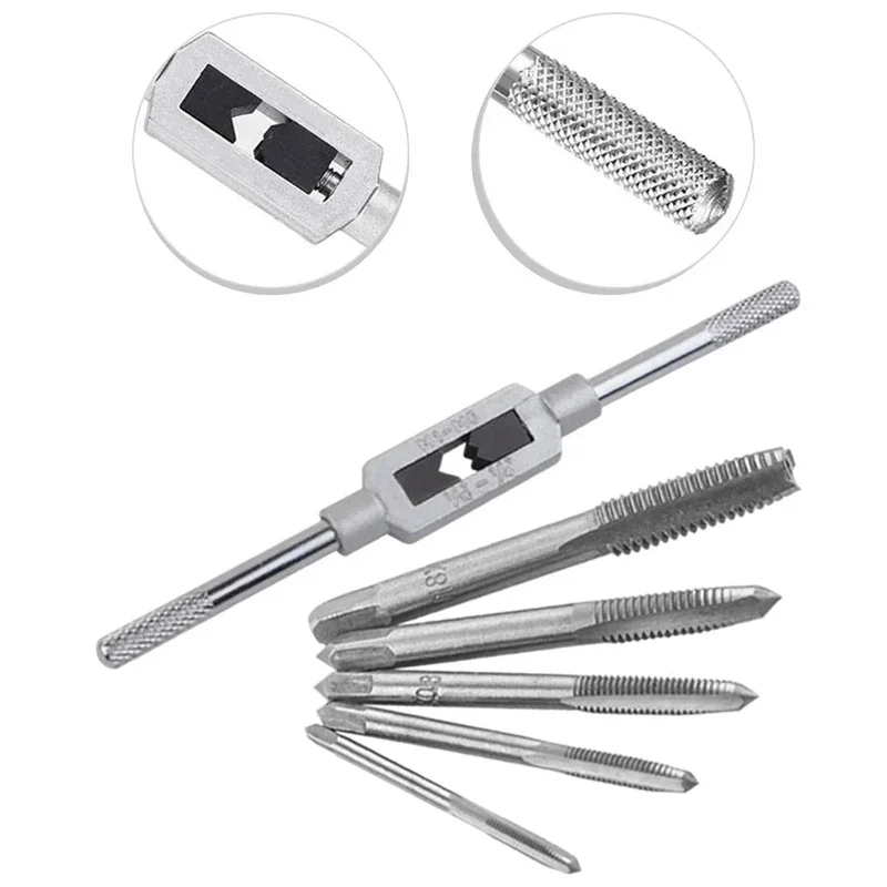 Ratchet tap wrench with M3 to M12 taps