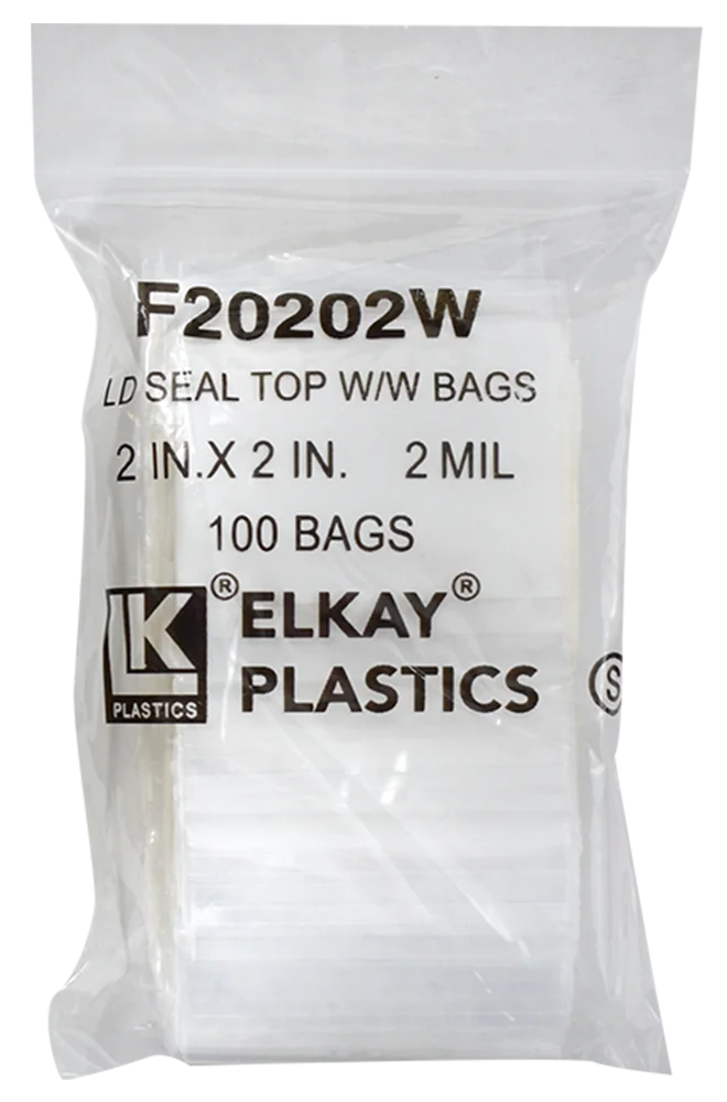 Zip Lock Bag - Write On - 2x2 (2 Mil)