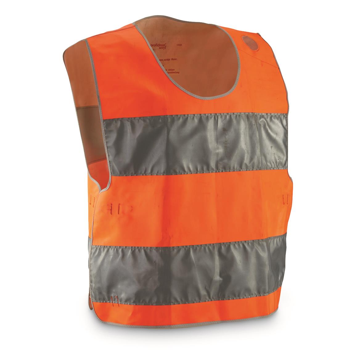 German Military Surplus Reflective Vests, 2 Pack, Used