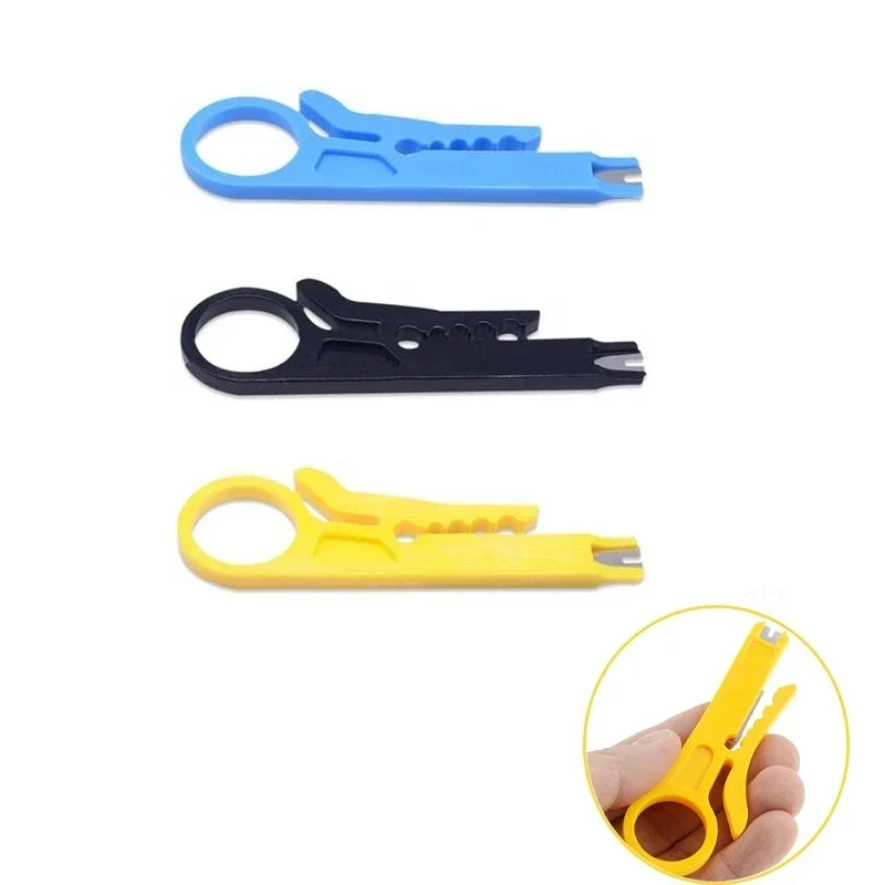 Mini cable stripper and punch-down tool — representative supplier photograph