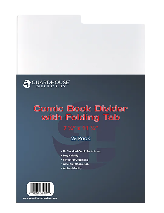 Comic Book Divider with Folding Tab - 7 1/4 x 11 1/4
