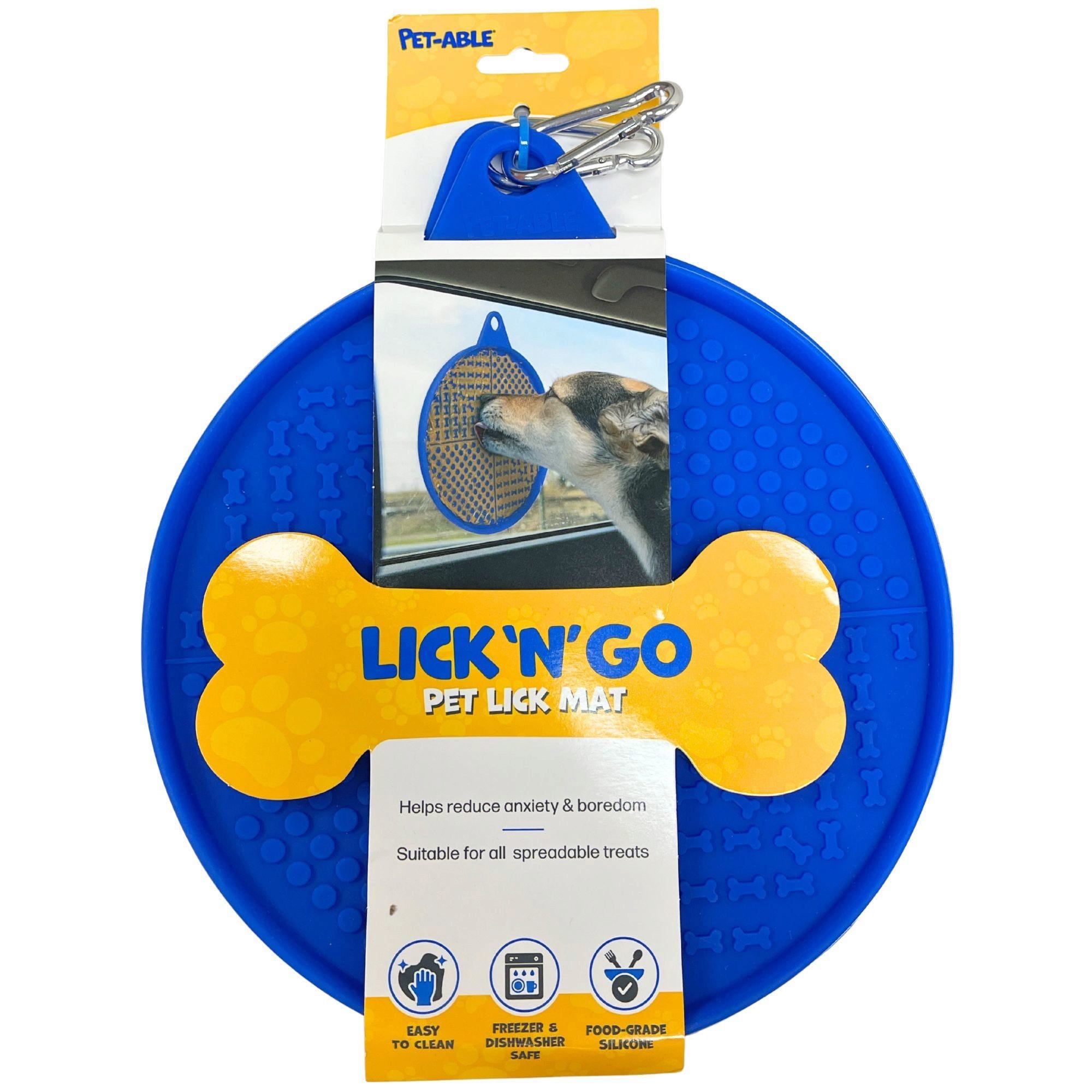 Pet-Able 2 Pack Lick N' Go Pet Lick Mats with Carabiner (pack of 8)