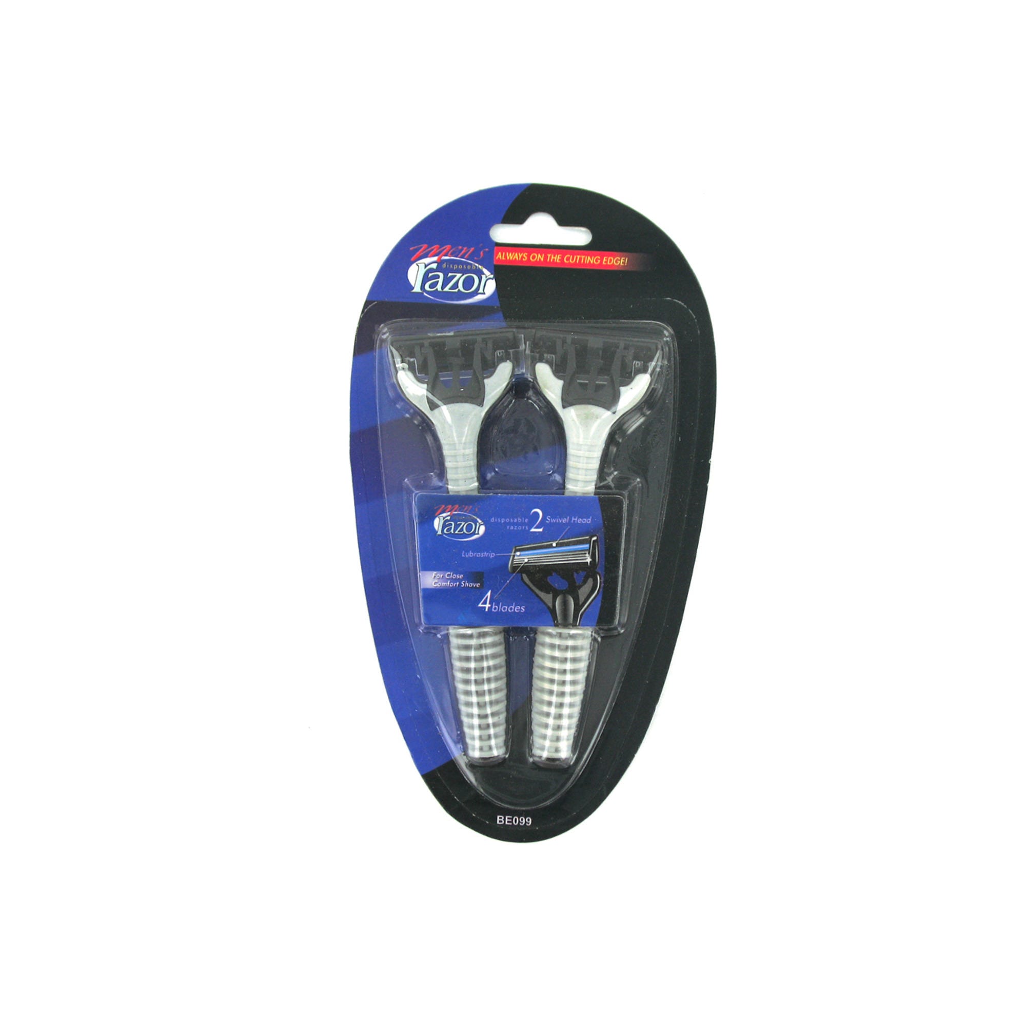 Bulk 24-Pack: Men's Quadruple Blade Disposable Razors