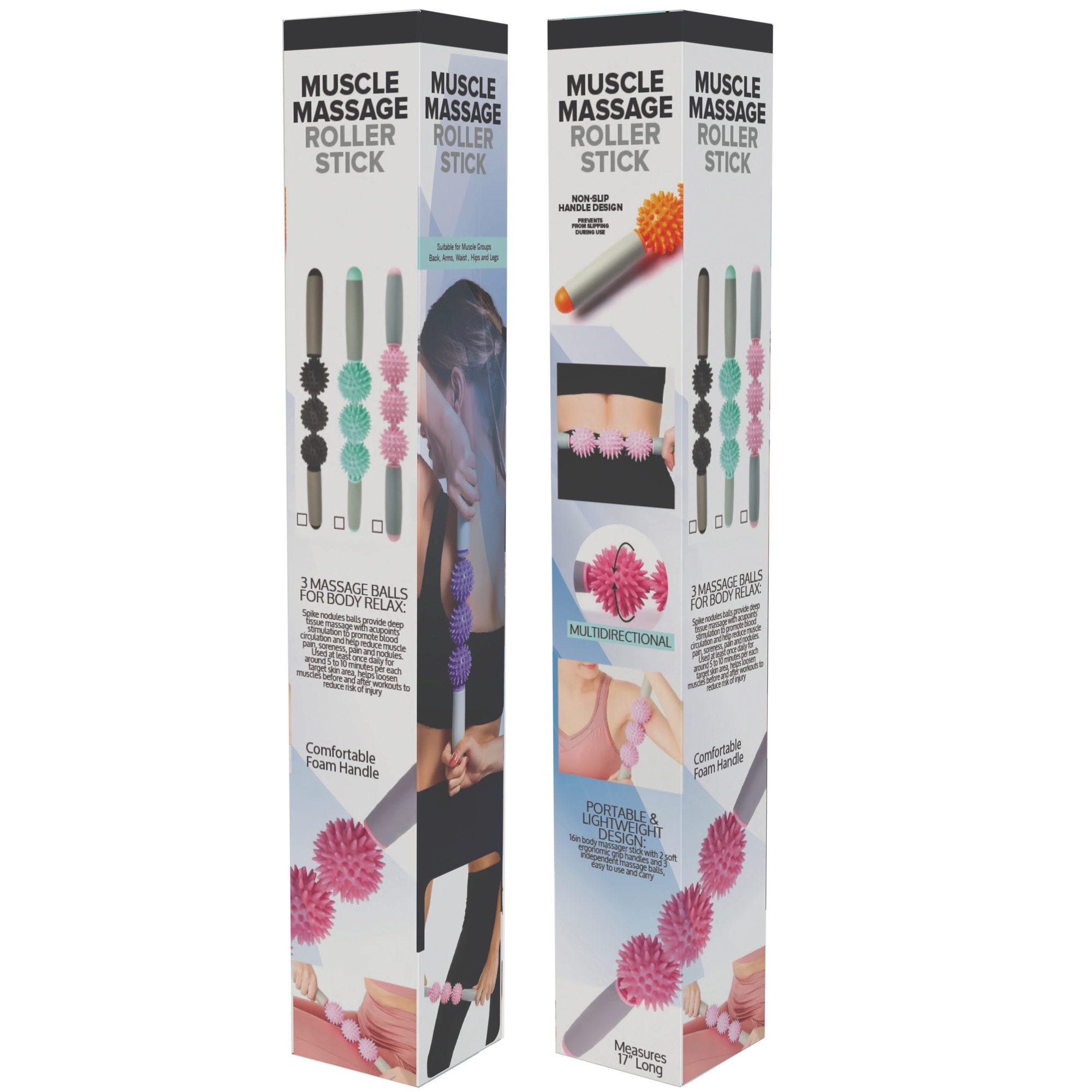 Pressure Point Muscle Roller Massage Stick (pack of 9)