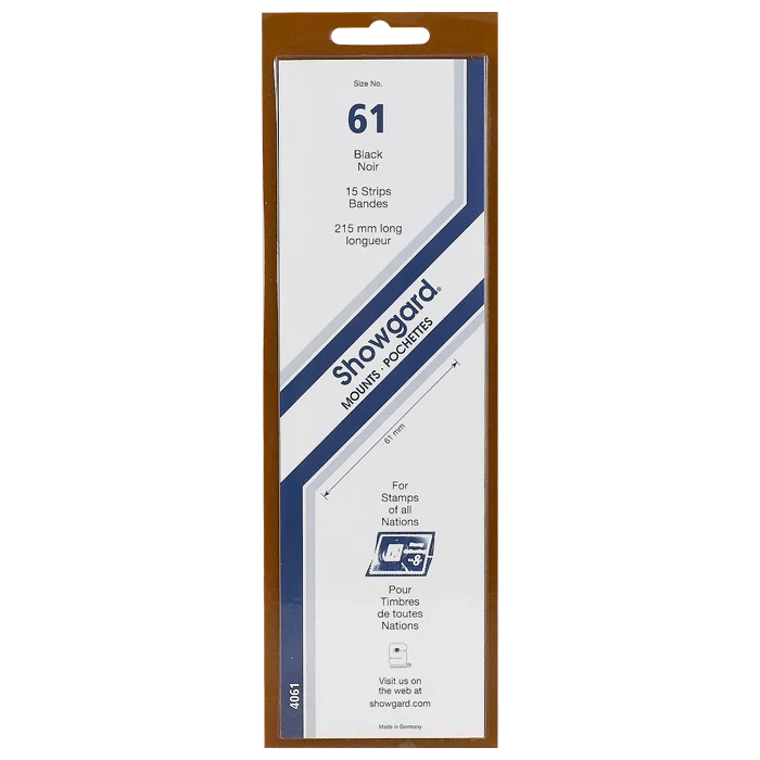 Showgard Mounts - 215mm Strips (Black) - 61x215mm