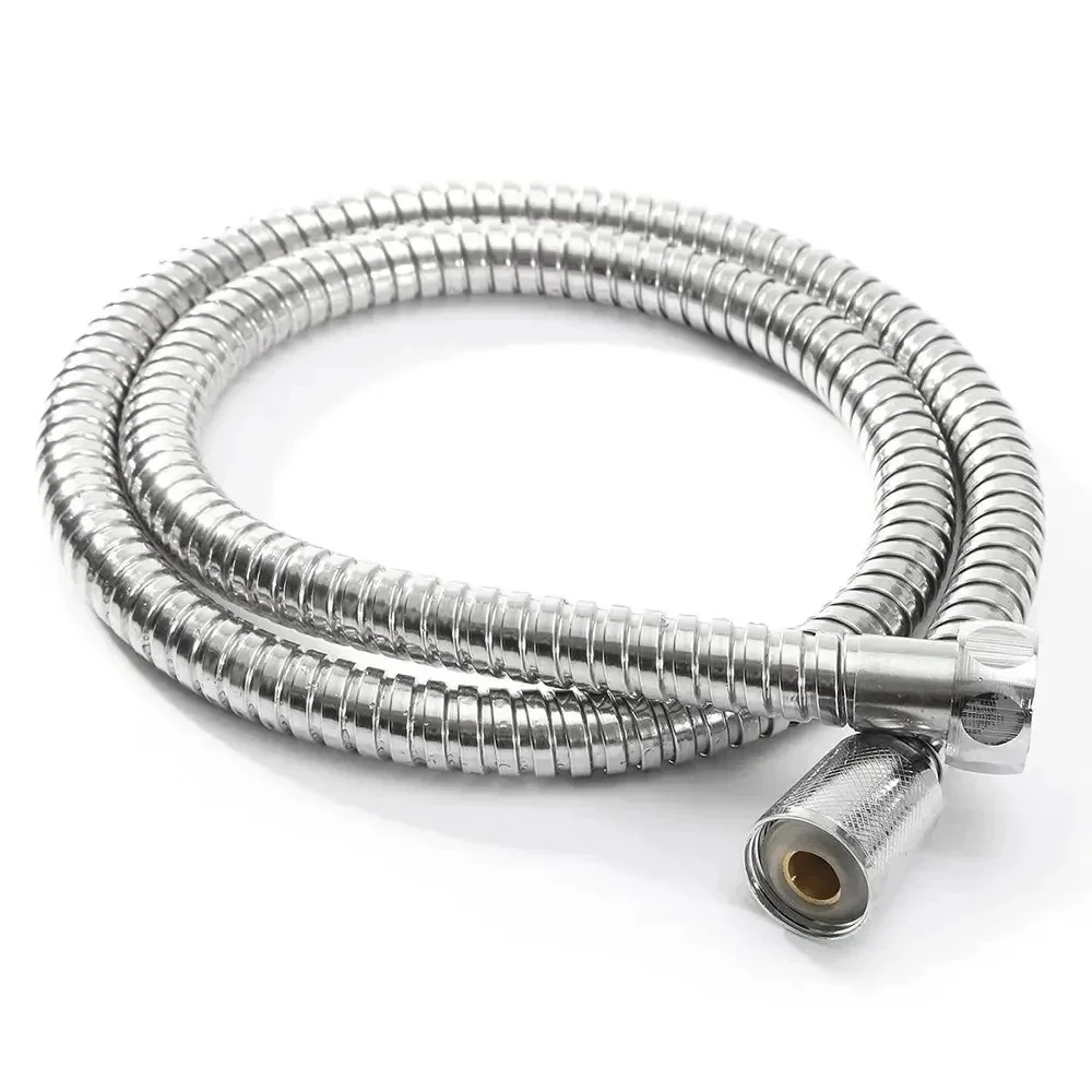 Flexible stainless steel shower hose, 1.2 to 3 m, 1/2 in fittings — representative supplier photograph