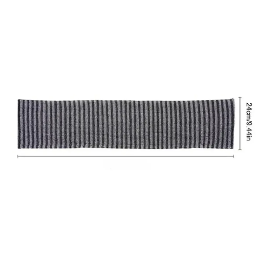 Long nylon exfoliating wash towel, black stripe — representative supplier photograph