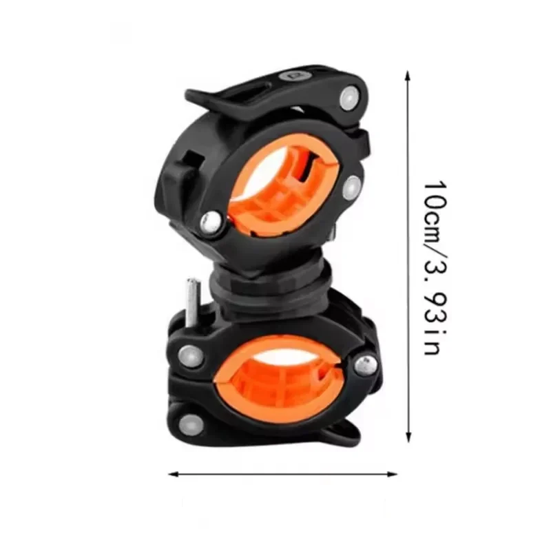 Bike flashlight mount, rotating clamp for handlebars — representative supplier photograph