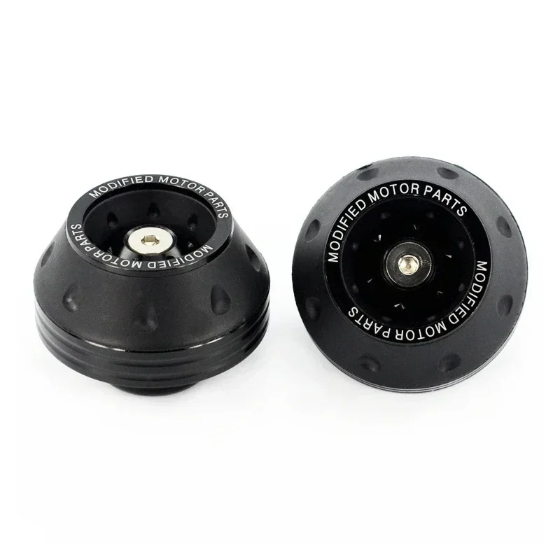 Front fork and wheel axle crash sliders, aluminium, pair or set of 4 — representative supplier photograph