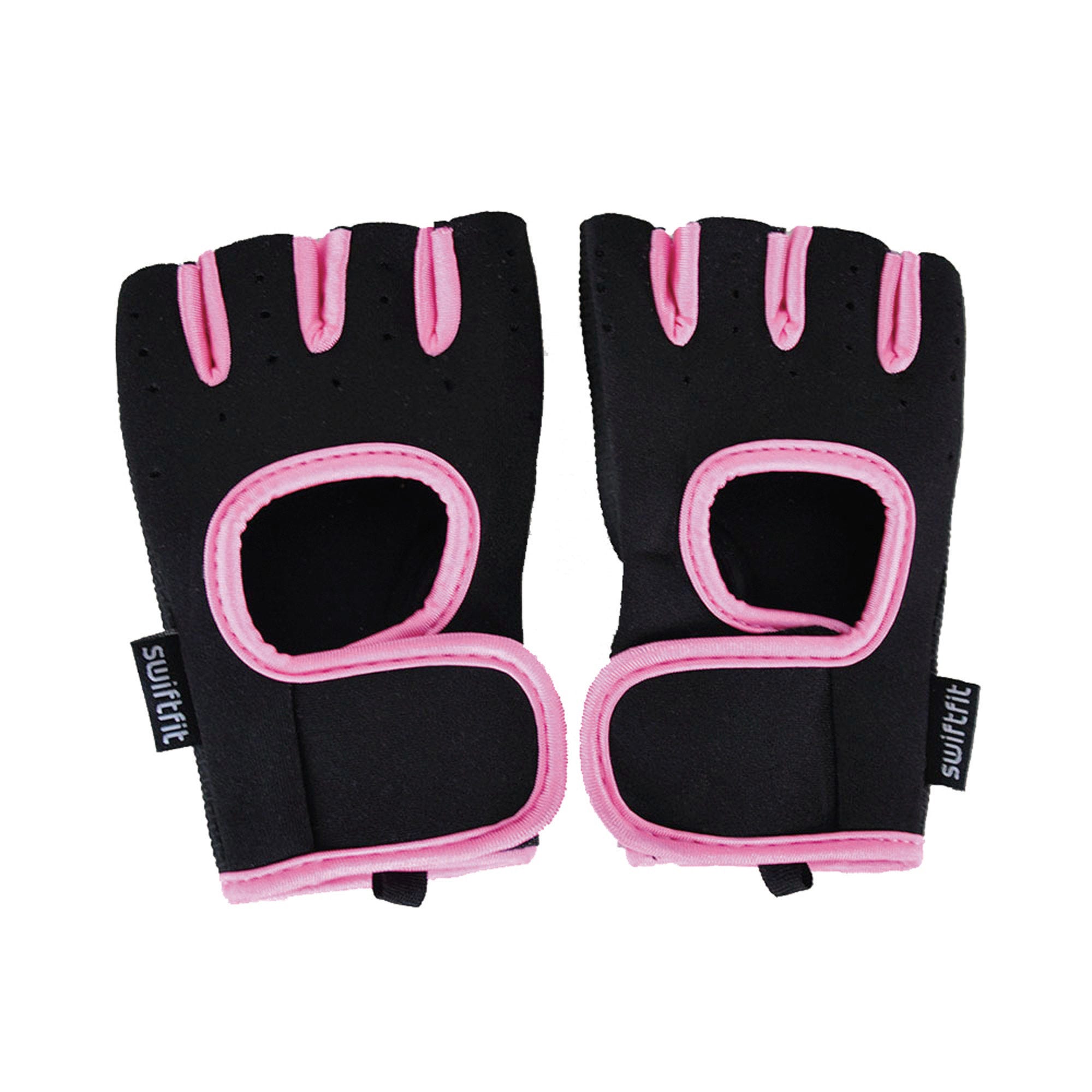 Swift Fit Pink Workout Gloves with Padded Palm Grip in Assorted Sizes (pack of 12)