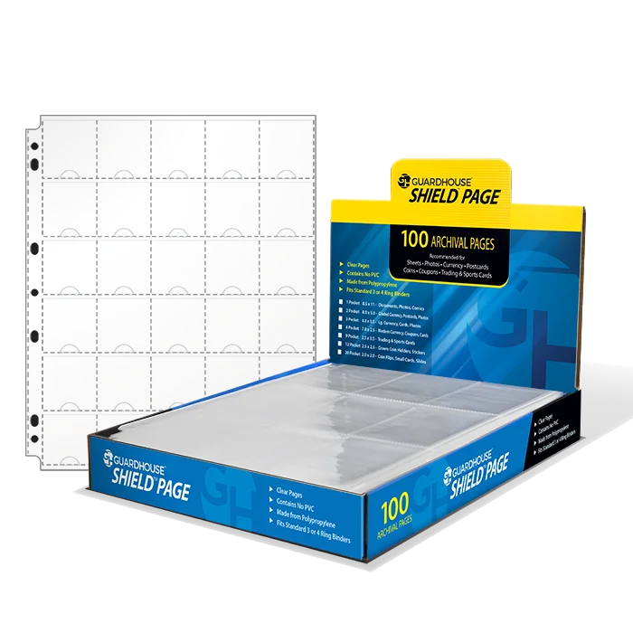 Guardhouse Shield Thumb Cut 30 Pocket (100 pack) Polypropylene Pages