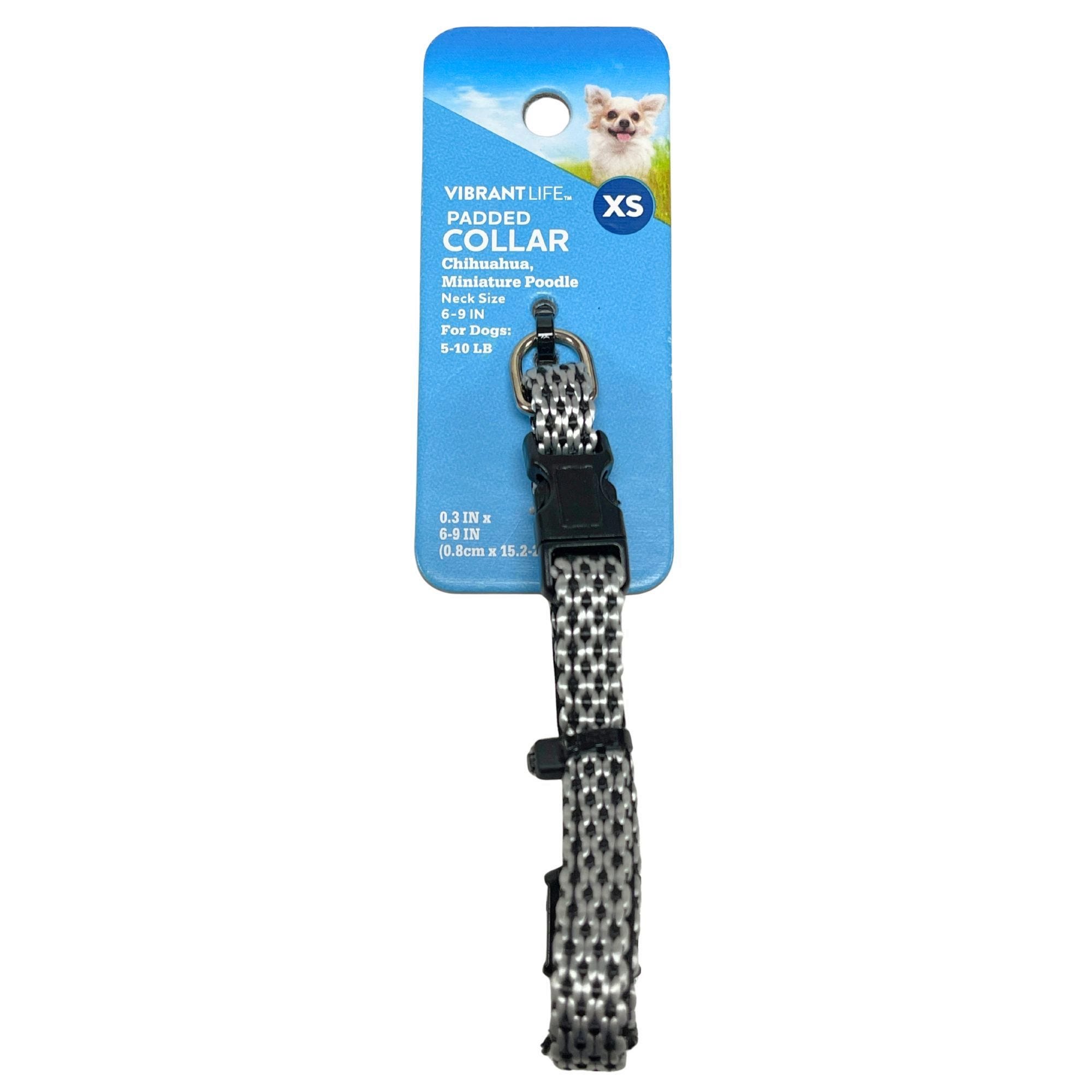 Bulk 48-Pack: Vibrant Life Extra Small Gray Padded Pet Collar