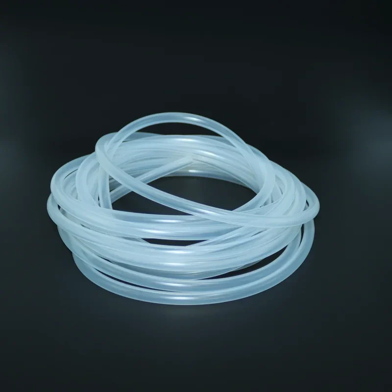 Clear flexible silicone tubing, 3 to 9 mm inside diameter, 1 or 5 m