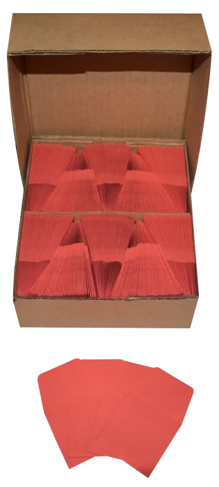 Paper Coin Envelope, Red - Qty: 500