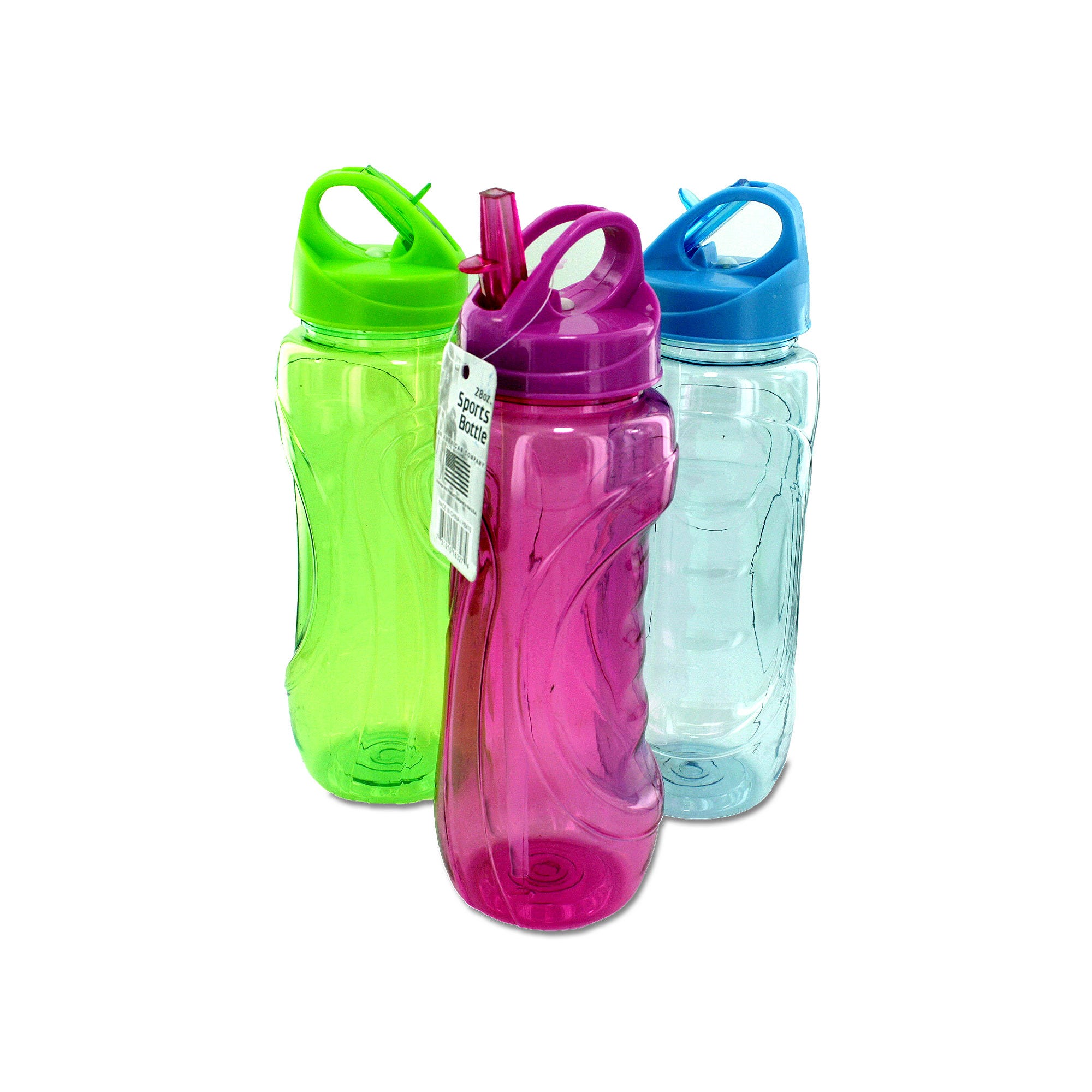 Bulk 24-Pack: 28 oz. Sports Water Bottle with Flip Straw