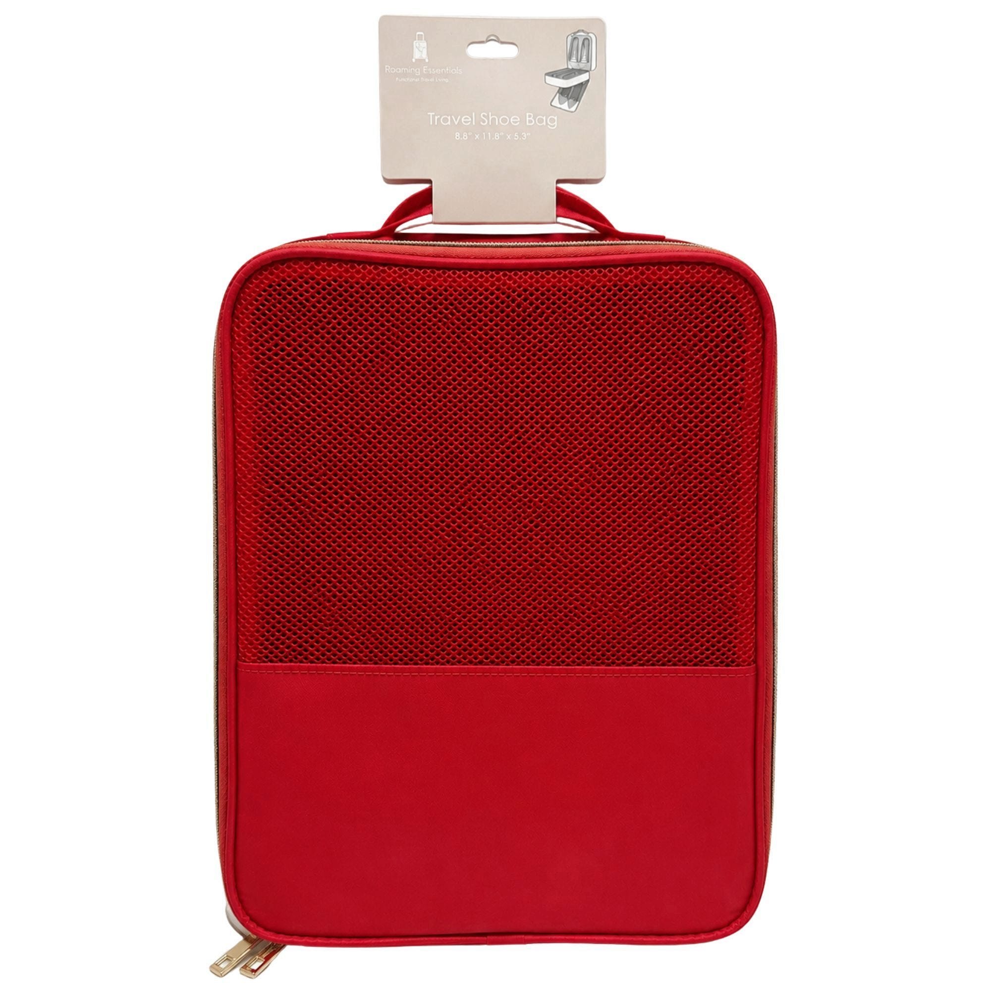 Roaming Essentials Travel Shoe Cube Organizer in Red (pack of 9)
