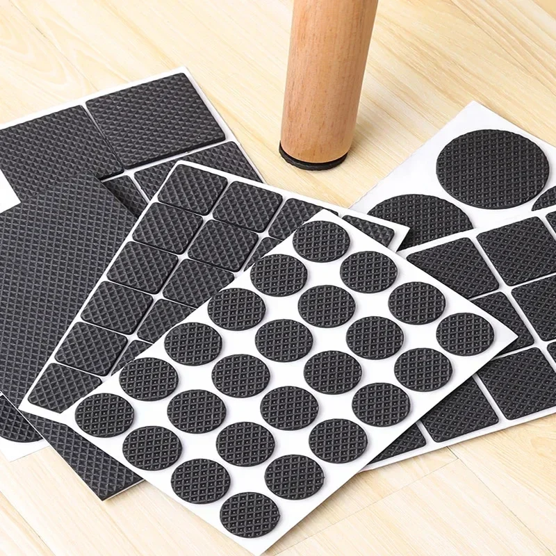 Self-adhesive anti-slip furniture pads, black EVA — representative supplier photograph