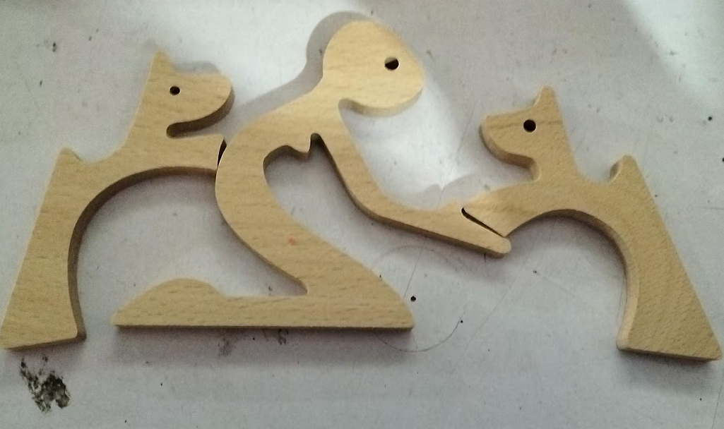 DIY Figurine Wood Dog Ornament Sculpture Home Decoration A Man A Dog Wood Sculpture Christmas Gifts Model Decor — 14style