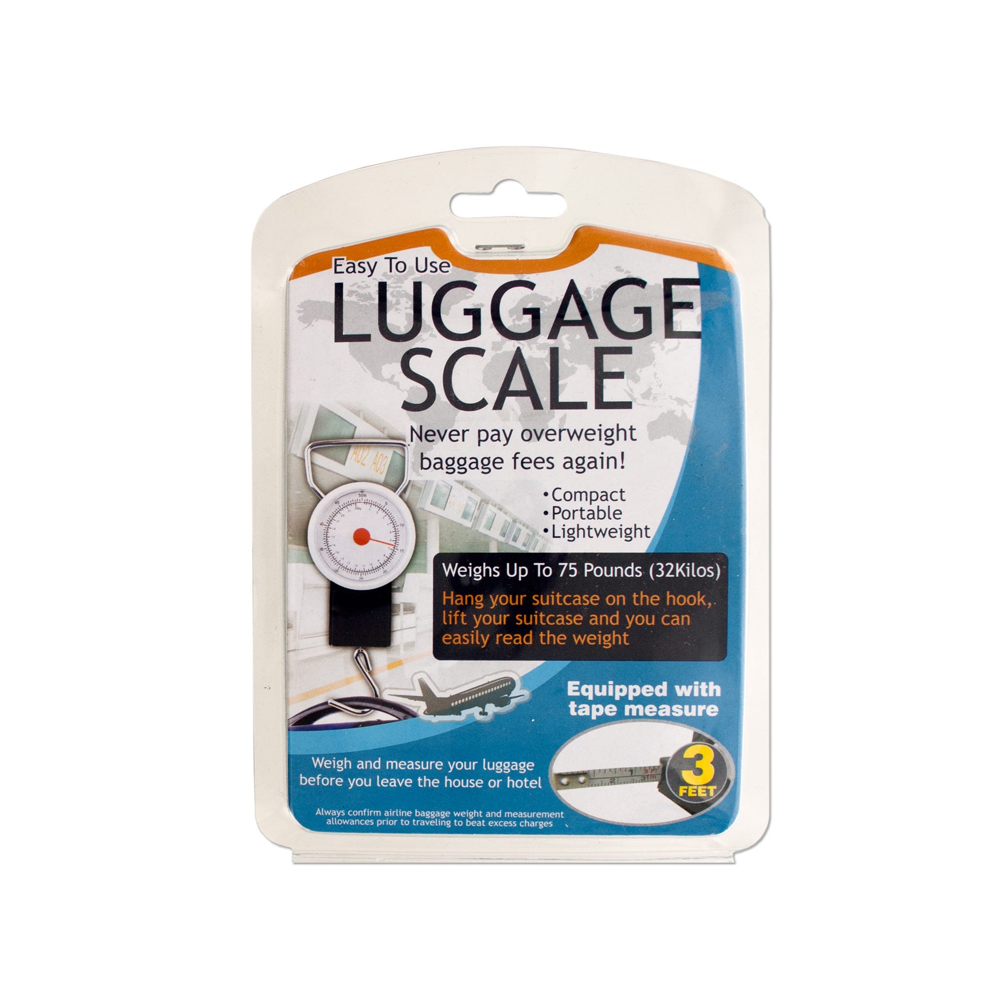 Luggage Scale with Tape Measure (pack of 8)