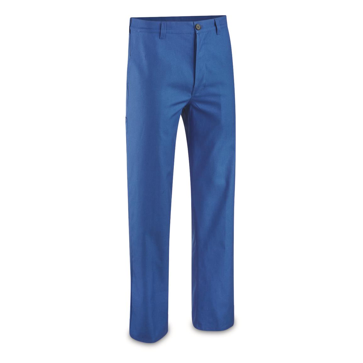 Belgian Prison Surplus Work Pants, New — 2XL / Royal Blue