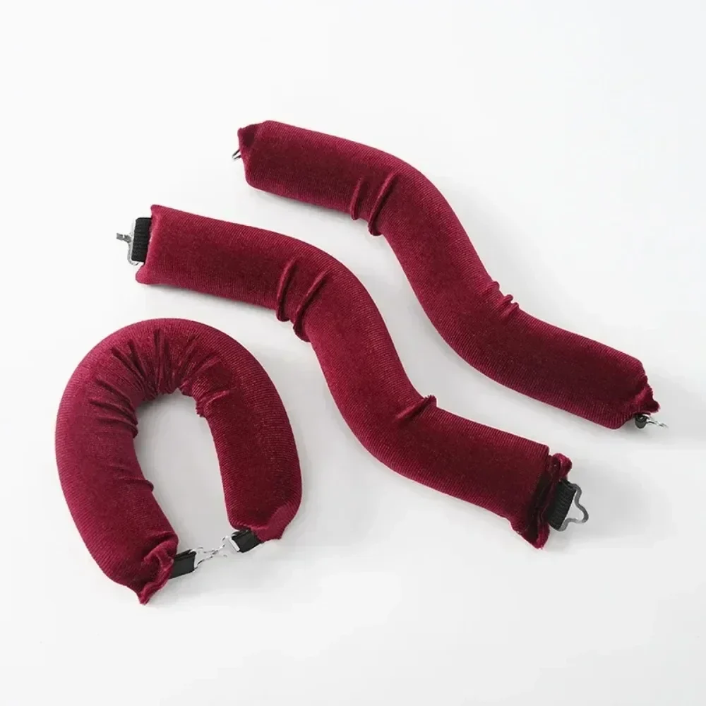 Heatless hair curling rods, soft flannel-covered flexi rods, set of 3 or 6 — representative supplier photograph