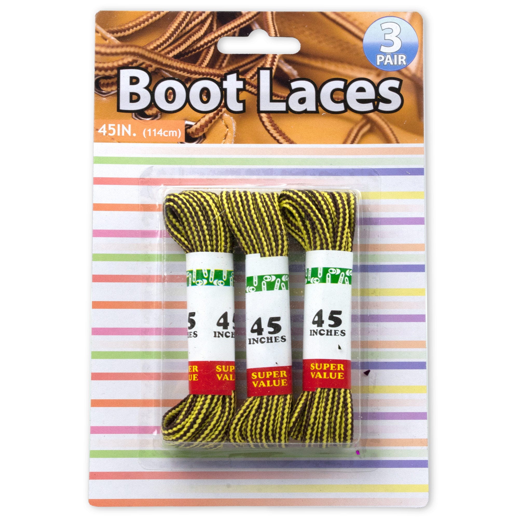 Bulk 24-Pack: Polyester Boot Laces