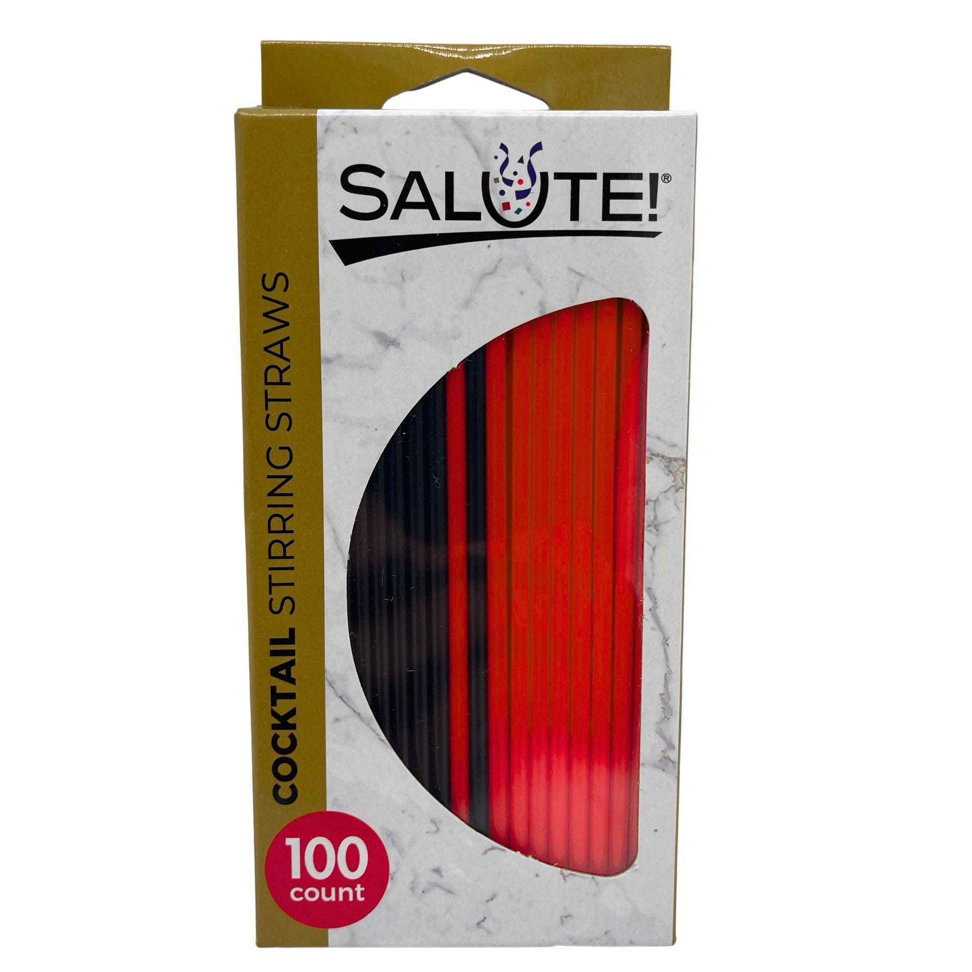 Bulk 36-Pack: Salute 100 Count Cocktail Stirring Straws