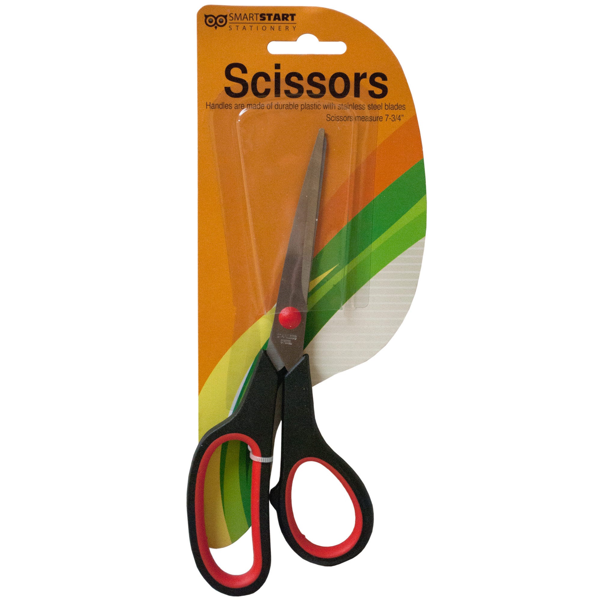 Bulk 24-Pack: Stainless Steel Scissors with Plastic Handles