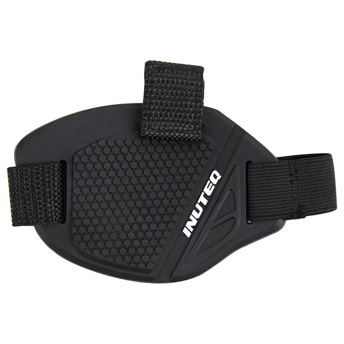 Motorcycle gear shift boot protector pad with strap — representative supplier photograph