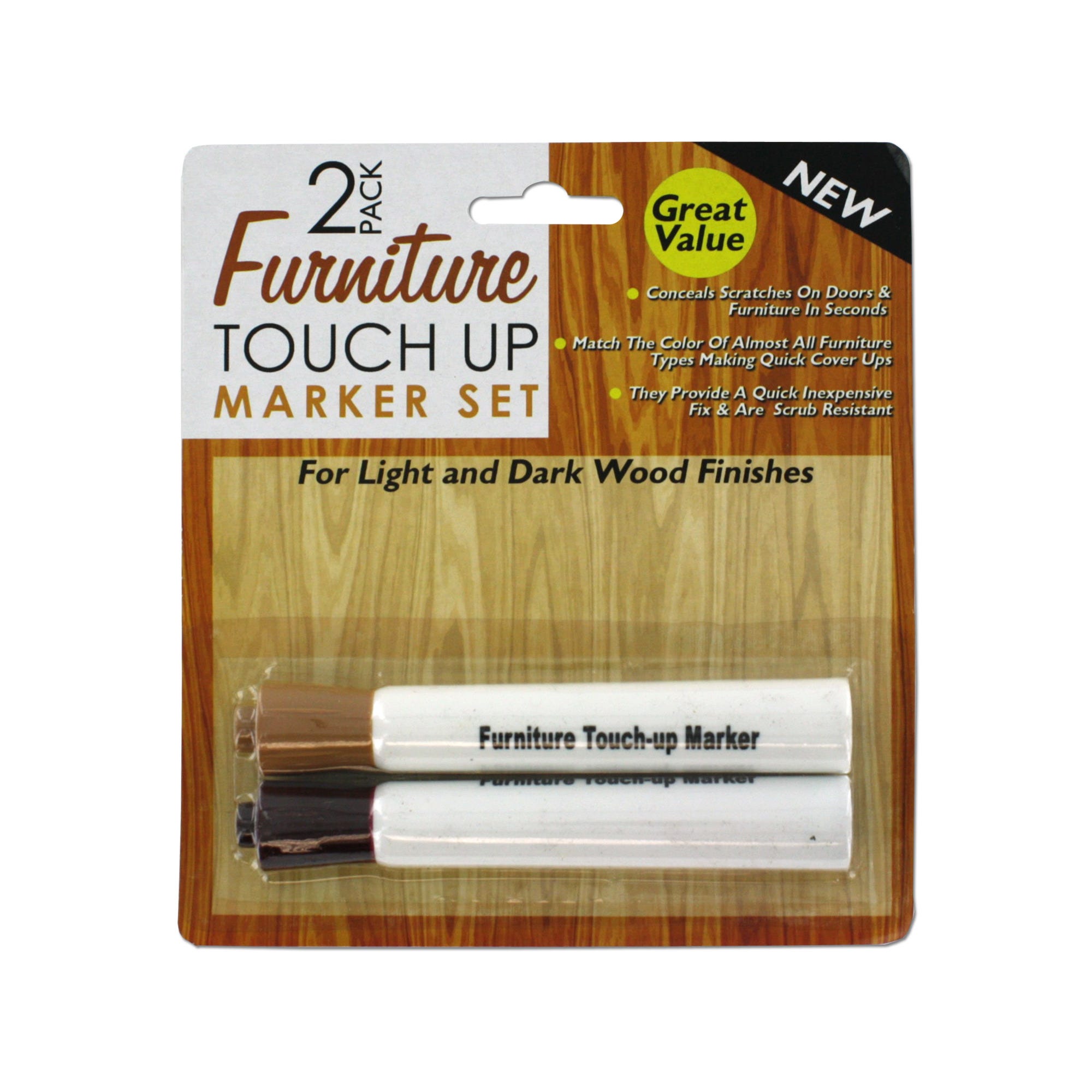 Bulk 48-Pack: Furniture Touch-Up Marker Set