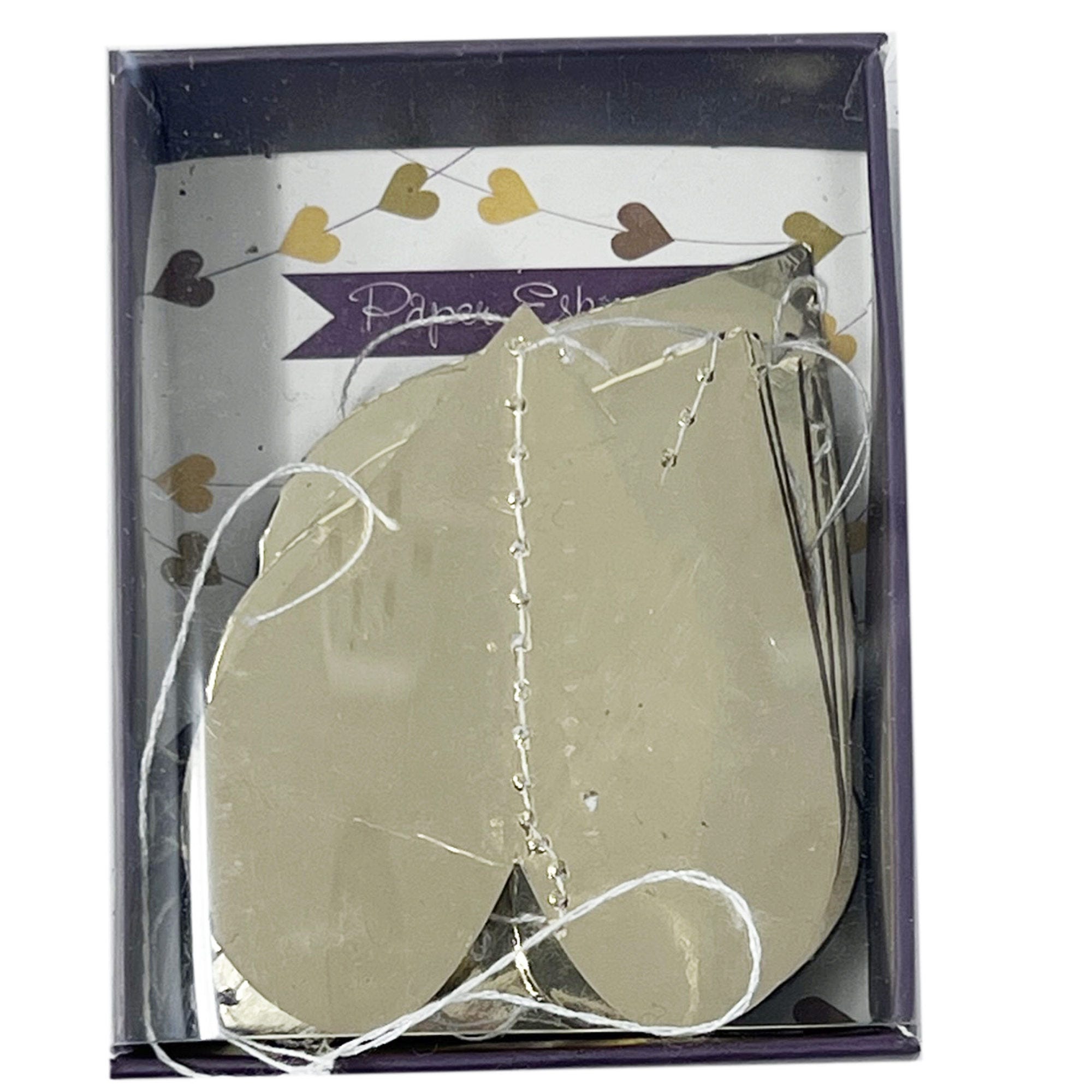 Bulk 90-Pack: Paper Eskimo Gold Heart Party Garland